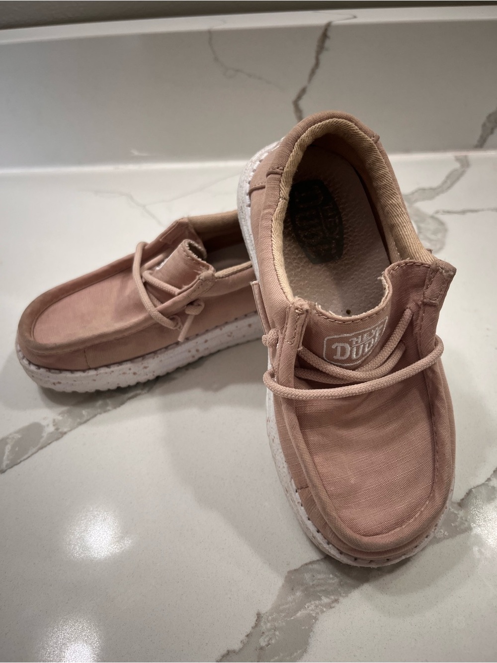 Hey Dude Toddler Girl Wally Shoe in Blush Pink Size 9